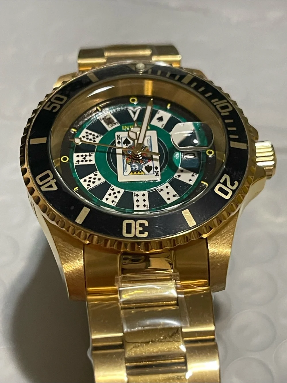 Invicta Pro Diver House of Cards Men's Watch - 40mm. Gold NEW